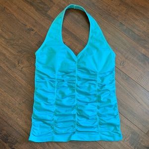 BCBG Maxazria Tiffany Blue Halter Tank Top SZ- M/L